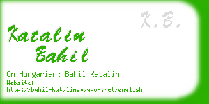 katalin bahil business card